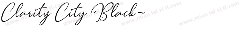 Clarity City Black字体转换